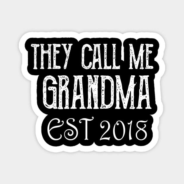 grandma est 2018 Magnet by Motivashion19