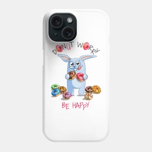 bunny donut worry Phone Case