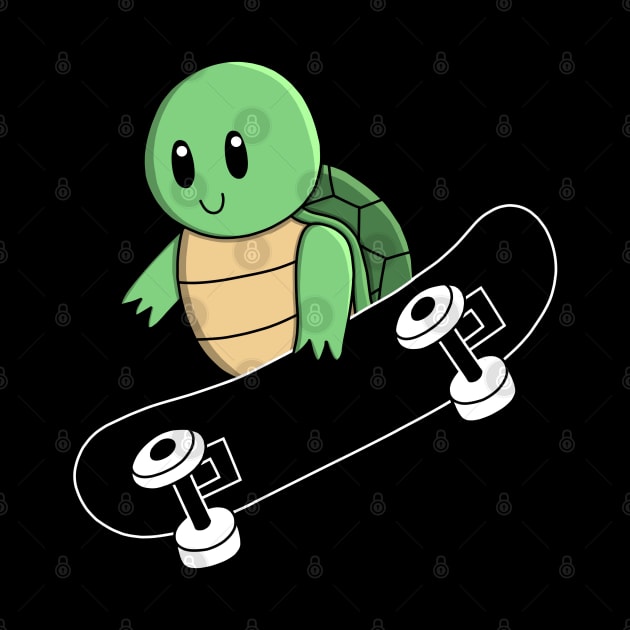 Green Turtle on Skateboard by pako-valor