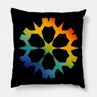 rainbow geometric Pillow