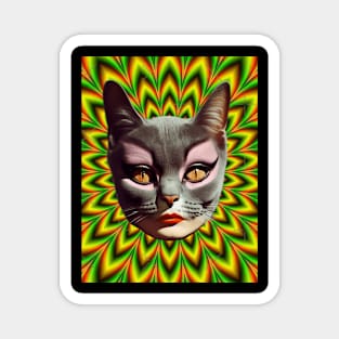 Psychedelic Catwoman Magnet