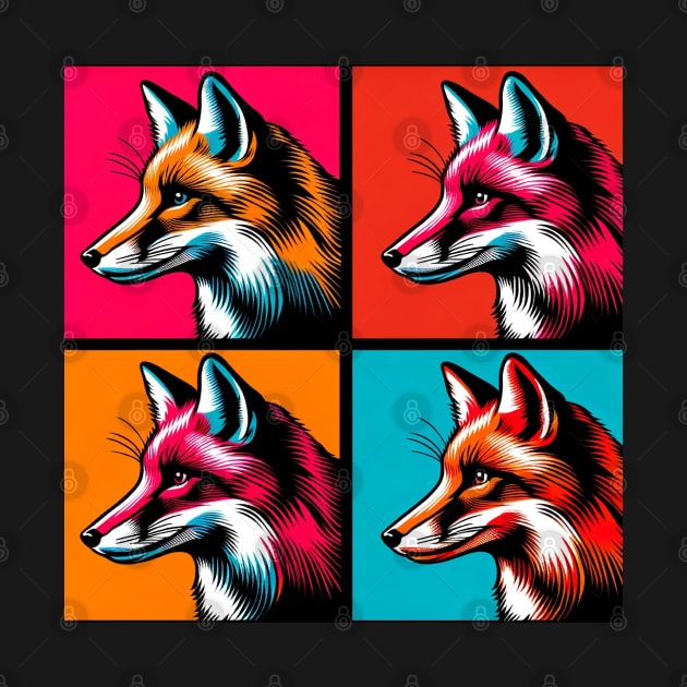 Vivid Vulpine Vision: Pop Art Fox by PawPopArt