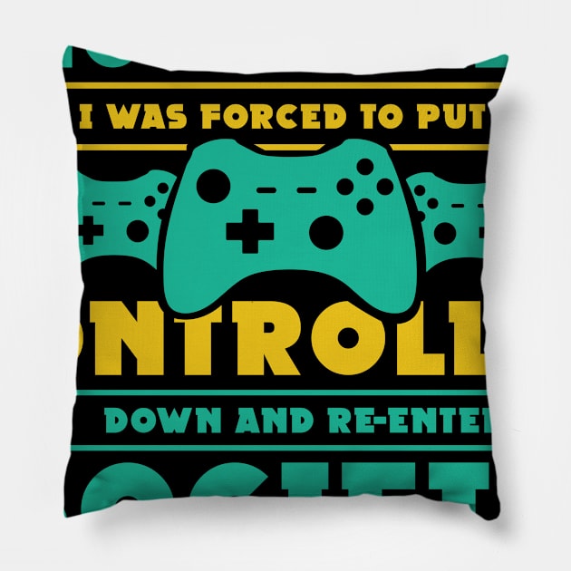 Controller Videogame Player Gamepad Lag Gamer Gif Pillow by Schimmi