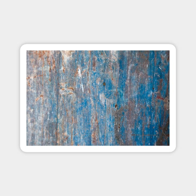 Scratches & rusts on the metal surface. Magnet by textural