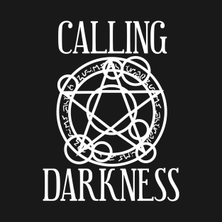 Calling Darkness White Logo T-Shirt