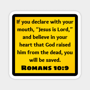 Bible Verse Romans 10:9 Magnet