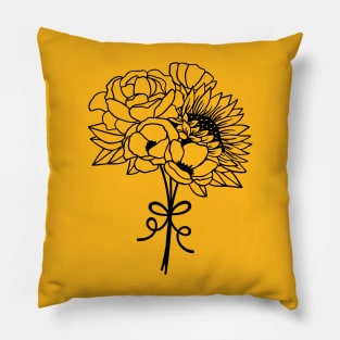 Bloom with Beauty: A Bouquet of Flowers Pillow