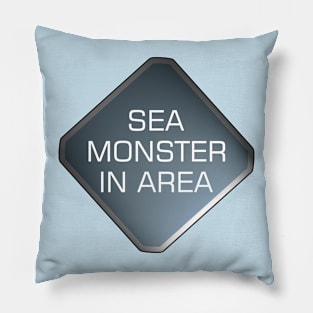 sea monster in area Pillow