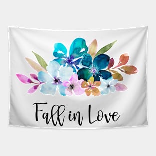 Fall in love flowers Tapestry