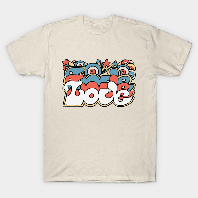 LOVE \\\\ Retro 70s Font Design Love TShirt TeePublic