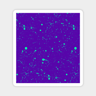 Aqua Spray Splatter On Purple Surface Magnet