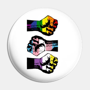 Distressed Gay Transgender Non Binary LGBTQ Pride Pin