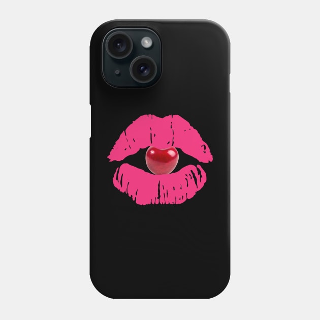 hot pink lips Phone Case by Love My..