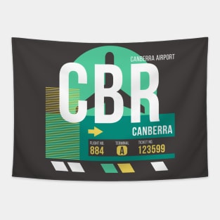 Canberra (CBR) Airport // Retro Sunset Baggage Tag Tapestry