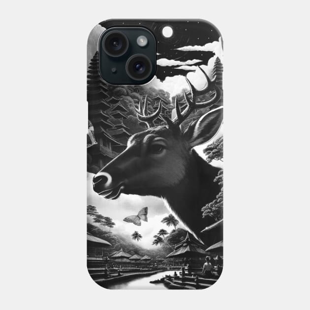 Deer God Forest Lover Japan Anime Nature Spirit Phone Case by seruniartworks