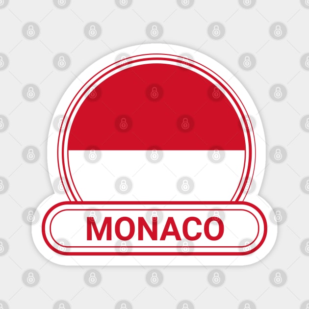 Monaco Country Badge - Monaco Flag Magnet by Yesteeyear