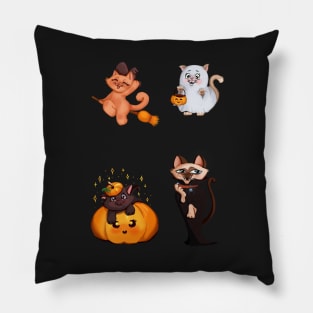 Meoween stickers 3 Pillow