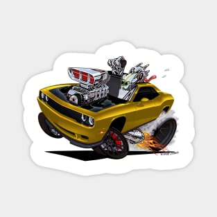 HELL CAT Dodge Challenger GOLD Magnet