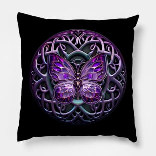 Celtic Style Animal 02 Butterfly Pillow