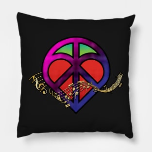 Peace, Love and Music Pillow