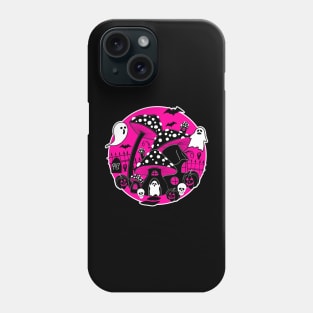 Mushroom Halloween Hot Pink Spooky Fairy House Phone Case