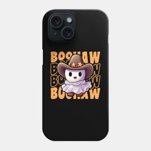 Boohaw Cute Spooky Groovy Cowboy Ghost Phone Case