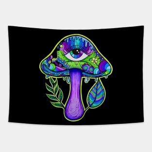 Trippy Drippy Mushroom Tapestry