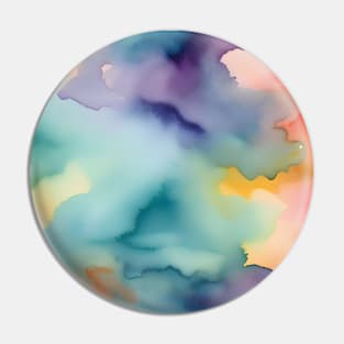 Whimsical Sky Symphony: Radiant Watercolor Bliss Pin