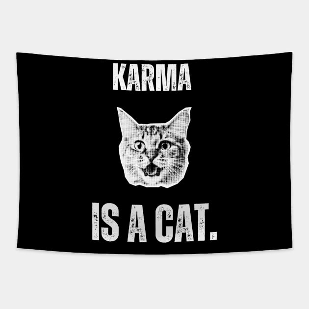 Karma is a Cat Tapestry by Golden Eagle Design Studio