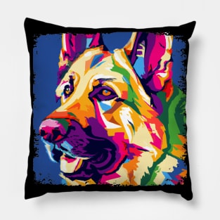 German Shepherd Dog Pop Art - Dog Lover Gifts Pillow