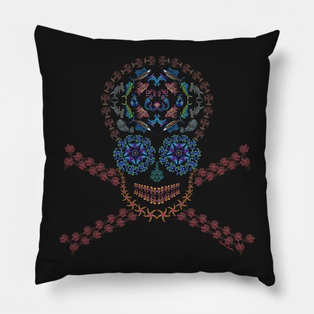 Marine Creature Skull Pillow by artsytoocreations