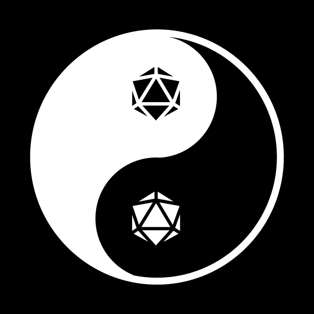 Yin Yang D20 Dice by OfficialTeeDreams