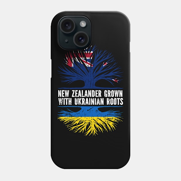 New Zealander Grown with Ukrainian Roots Flag Phone Case by silvercoin