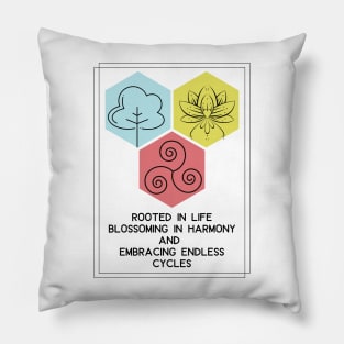 Tree of life and Lotus flower Pillow