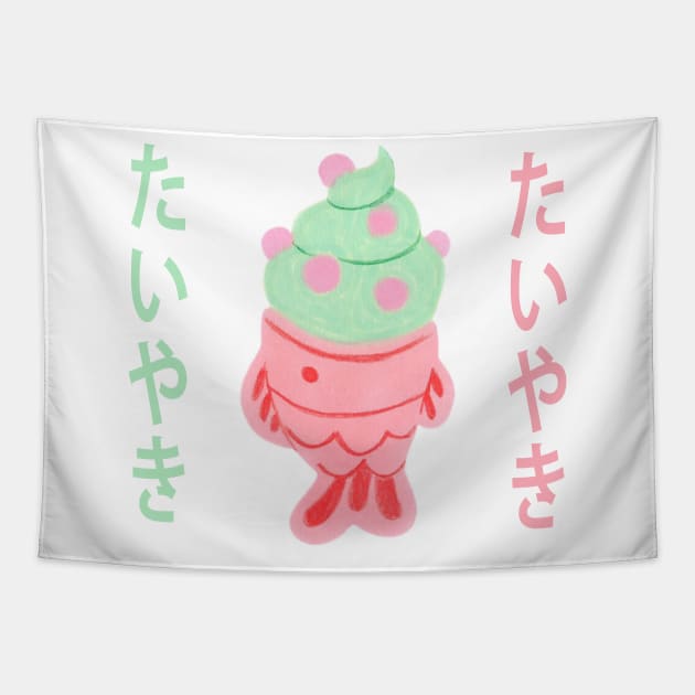 taiyaki green tea Tapestry by melivillosa