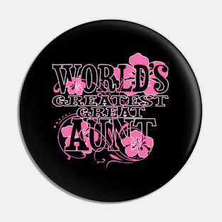 World'S est Aunt Family Pin