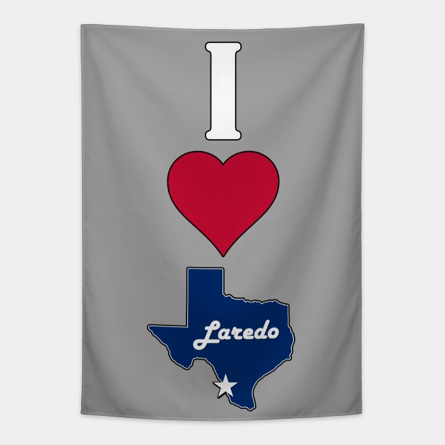 Vertical I Love Laredo / I Heart Laredo Lone Star State Texan Tapestry by Sports Stars ⭐⭐⭐⭐⭐