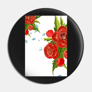 red flowers bouquet_card Pin