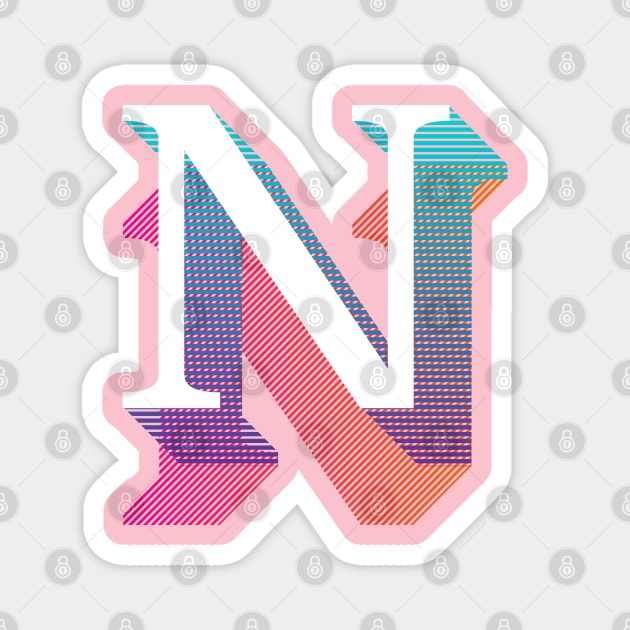 Letter N Magnet by MplusC