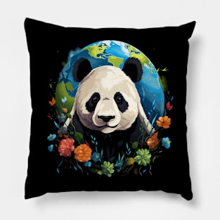 Panda Earth Day Pillow