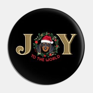 Dachshund Joy to the World Pin