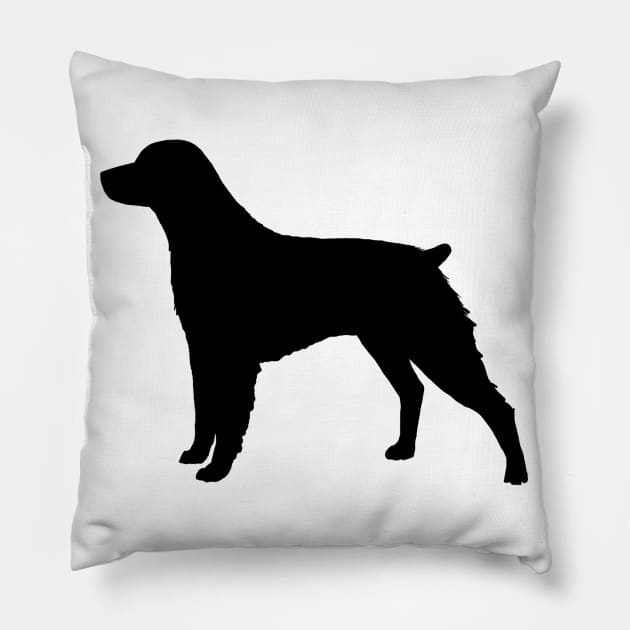 Brittany Silhouette(s) Pillow by Coffee Squirrel