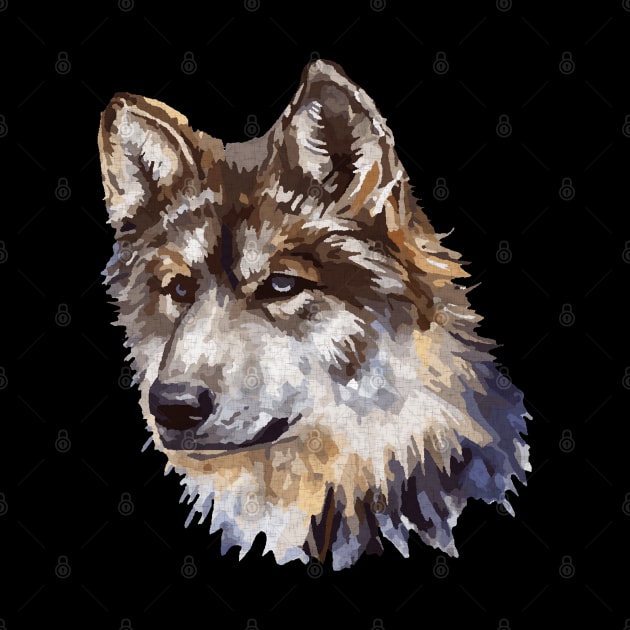 Wolf Head by Glenn Landas Digital Art