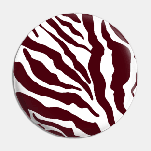 Seamless Burgundy Zebra Pattern Pin