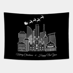 Merry Christmas Happy New Year Milan Italy Tapestry