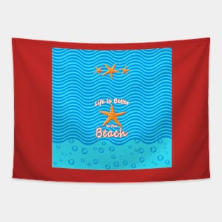 life at the beach Tapestry