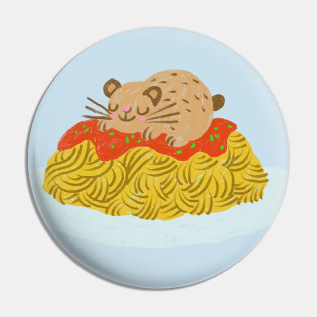 Spaghetti Hamster Pin by voidea