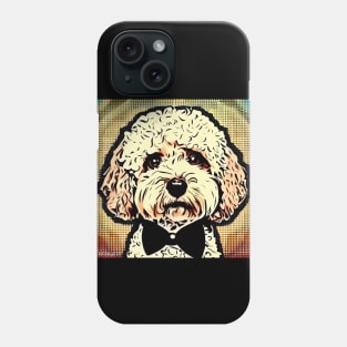 Poodle Cross in a Bow Tie - Pop Art Phone Case