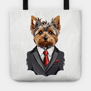 Yorkshire Terrier With Suit Tote