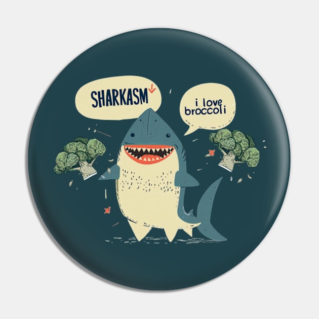 SHARKASM, I love Broccoli, vegan Pin by Pattyld